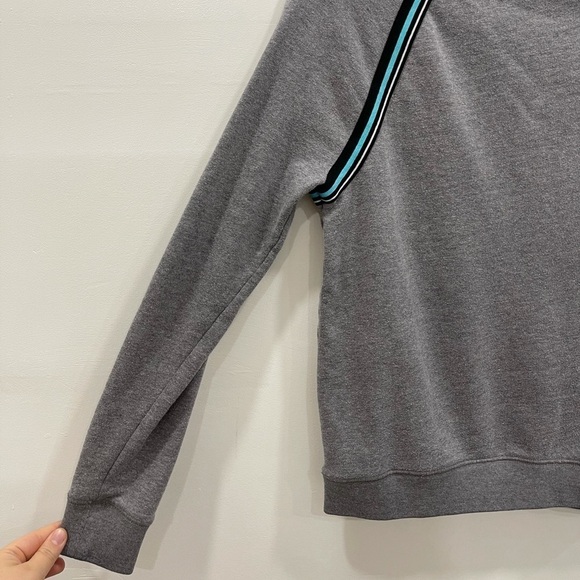 Pink VS Sweatshirt Stripe Trim Cotton Pullover XS - Picture 5 of 5